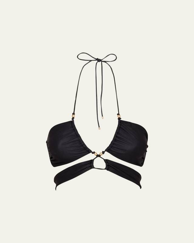 Beaded Cutout Bikini Top